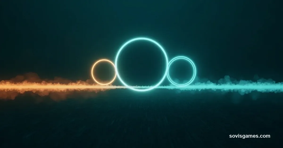 Abstract retro-tech comparison cover: deep teal-charcoal backdrop with three soft diffuse light halos arranged horizontally — small warm amber on the left, large slate teal in the center, medium cyan on the right. Subtle pixel-grid overlay and a single amber horizon line. No text, no logos, no silhouettes, no readable characters — the visual reads as a balanced three-way comparison without depicting any product.