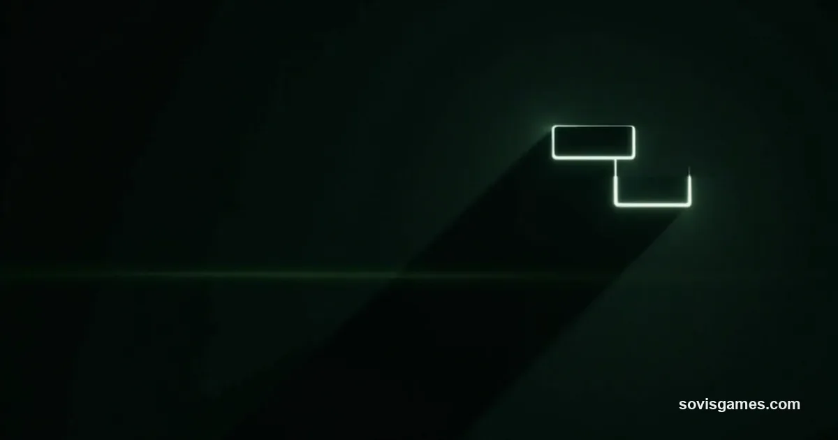 Abstract editorial cover with deep charcoal background, a faint horizontal green glow line crossing the lower third, three stylized rectangular cards stacked diagonally on the center-right with the top card half-emerging from a dark slot, no console, no controller, no readable text, no logo.